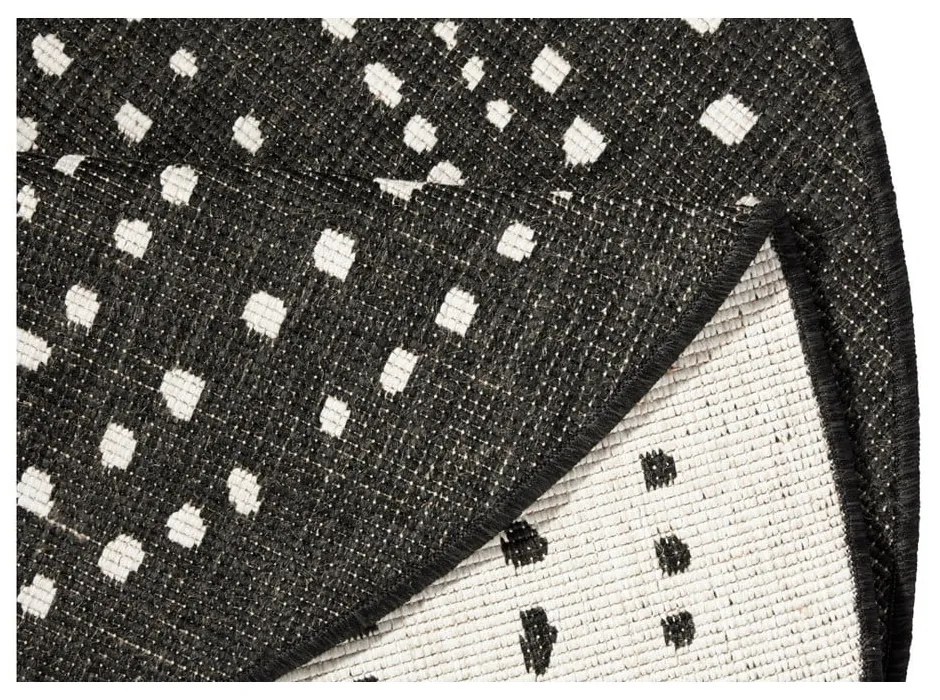 Черен килим за открито, ø 140 cm Bali - NORTHRUGS