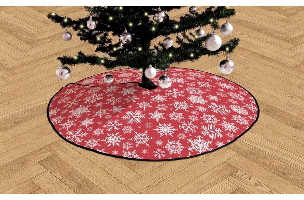 Памучен килим под коледната елха , ø 130 cm Freezy Snowflakes - Butter Kings