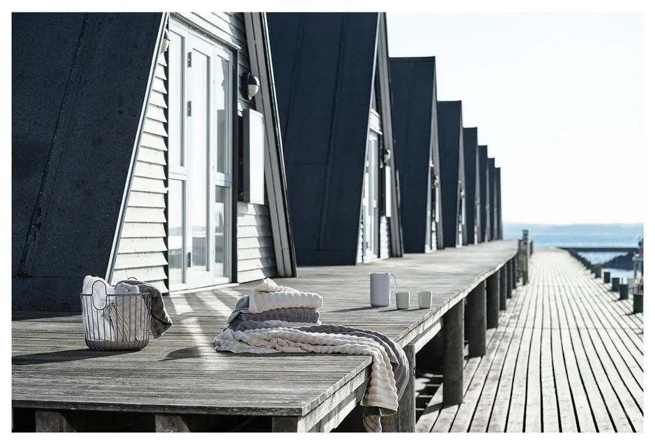 Светлосива памучна кърпа 70x140 cm Inu - Zone