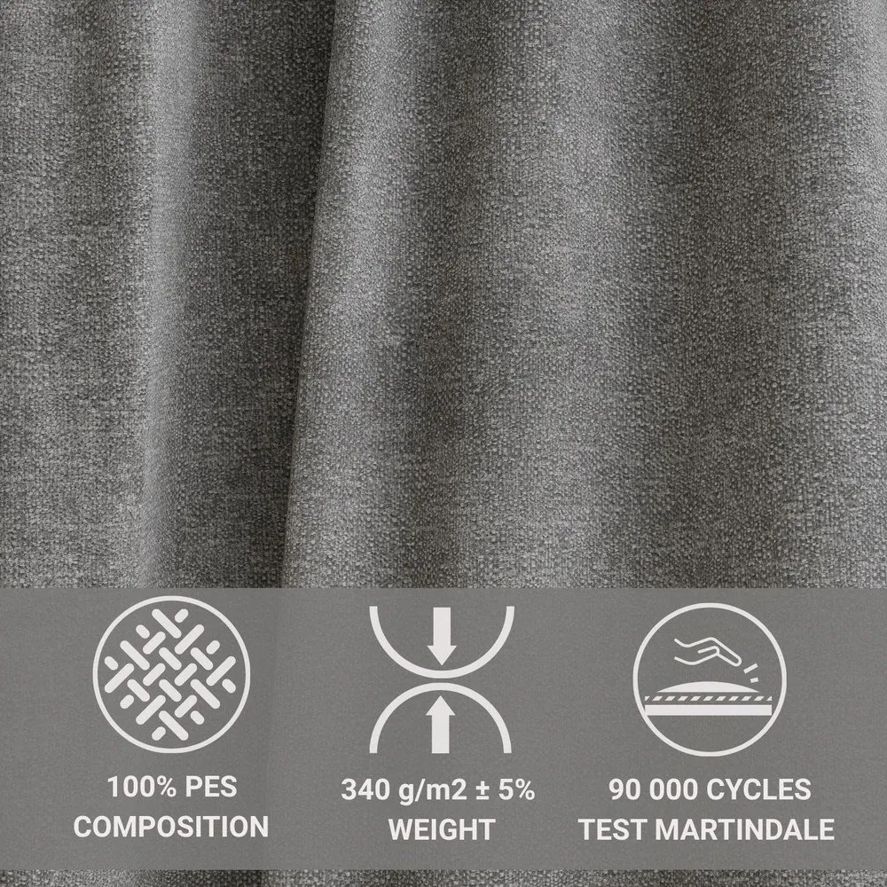 Сив шенилов сгъваем/с място за съхранение ъглов диван (ляв ъгъл) Maze – Maison de Rêve