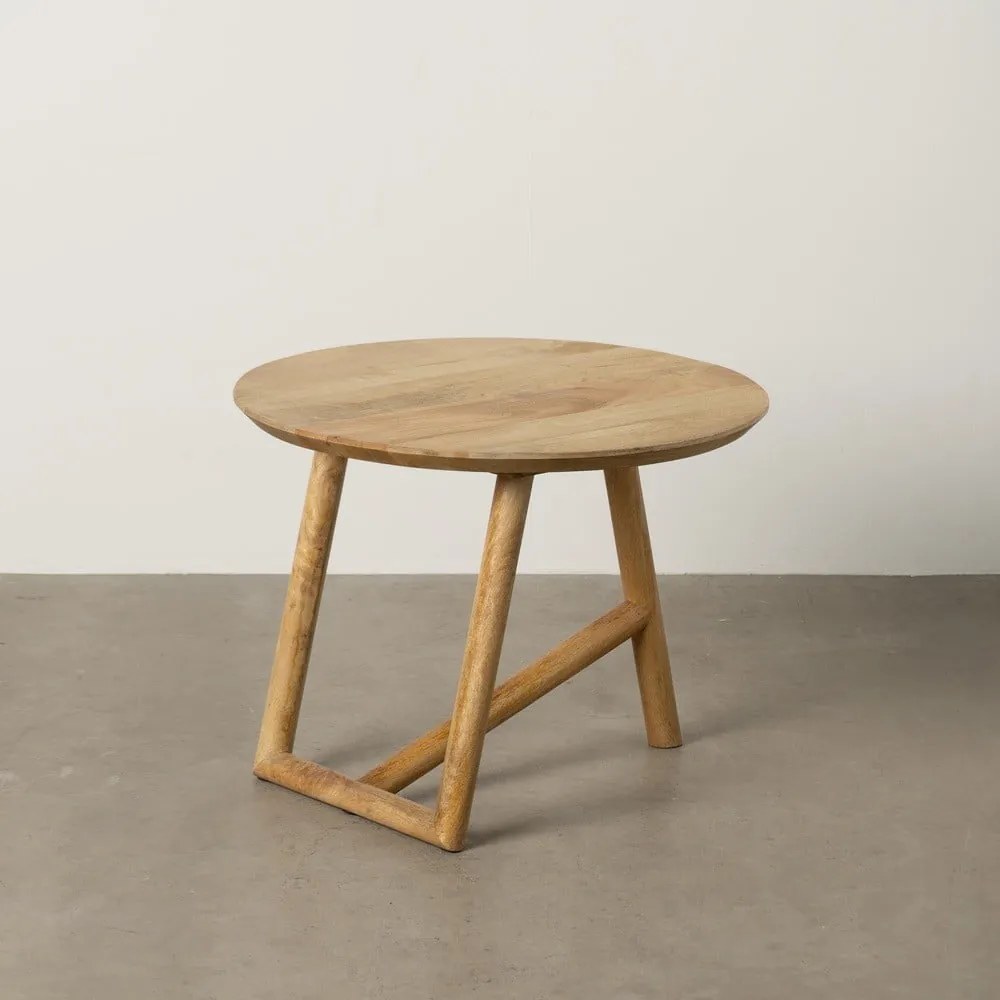 Кръгла масичка за кафе от масивно манго в естествен цвят ø 60 cm Mao – Ixia