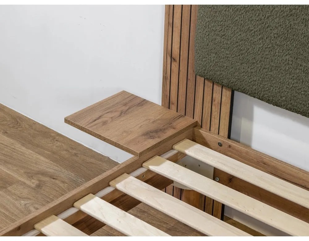 Зелено двойно легло с включена подматрачна рамка 140x190 cm Lior – Bobochic Paris