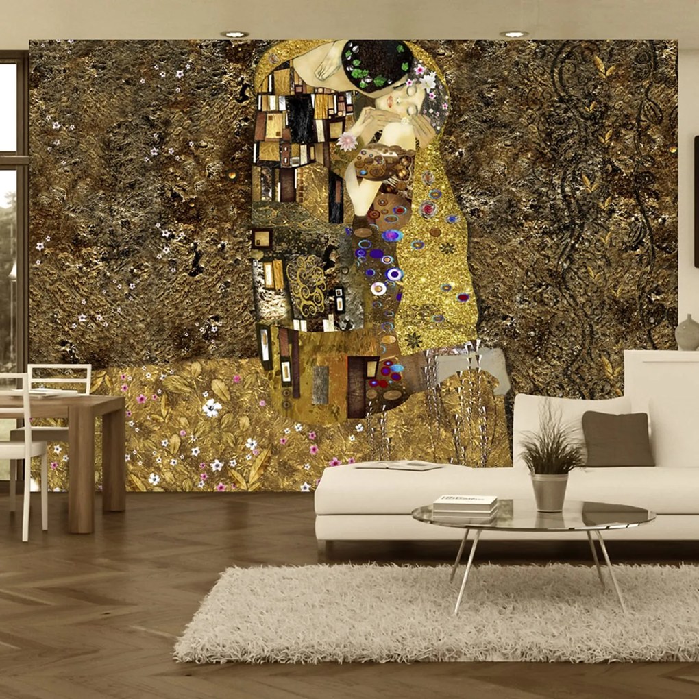 тапет - вдъхновение на Klimt: Golden Kiss 350x245