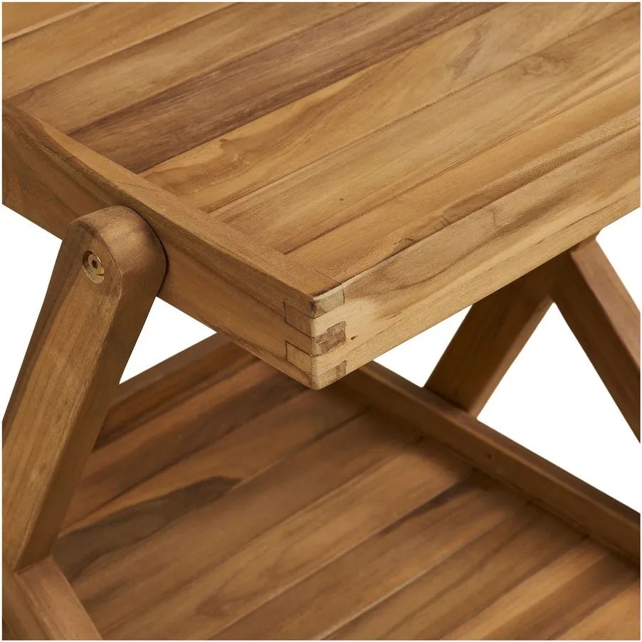 Маса за сервиране на колелца от масивна дървесина 50x86 cm Pasaku – House Nordic