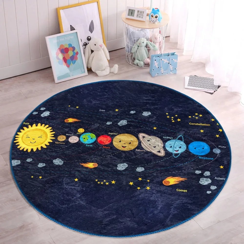 Тъмносин детски килим ø 120 cm Comfort – Mila Home