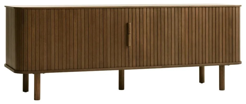 Кафява телевизионна маса от дъб 56x160 cm Cavo - Unique Furniture