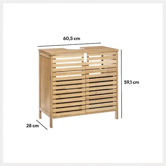 Шкаф за баня 5five Sicela, Бамбук