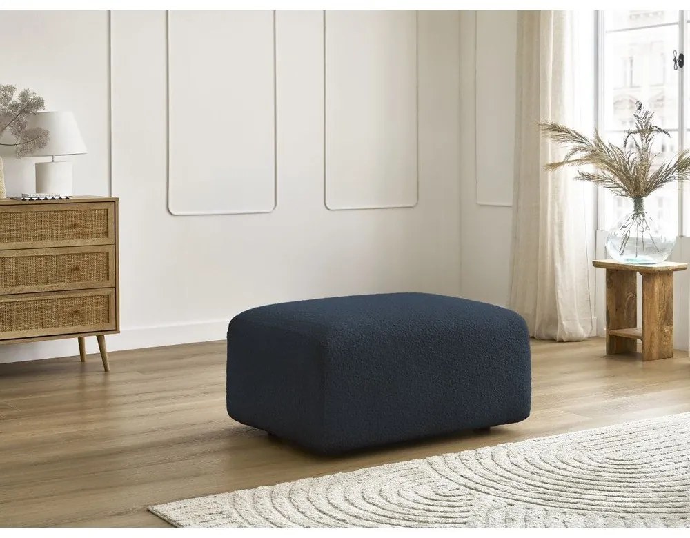 Тъмносиня табуретка от букле Tina – Bobochic Paris