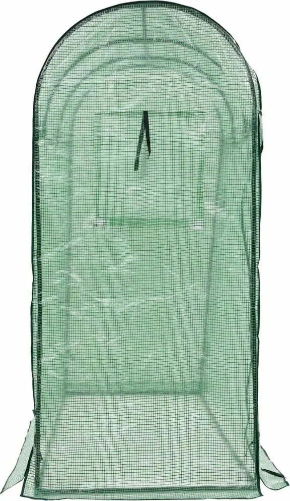 Оранжерия с врата с цип, 200x80x170 см