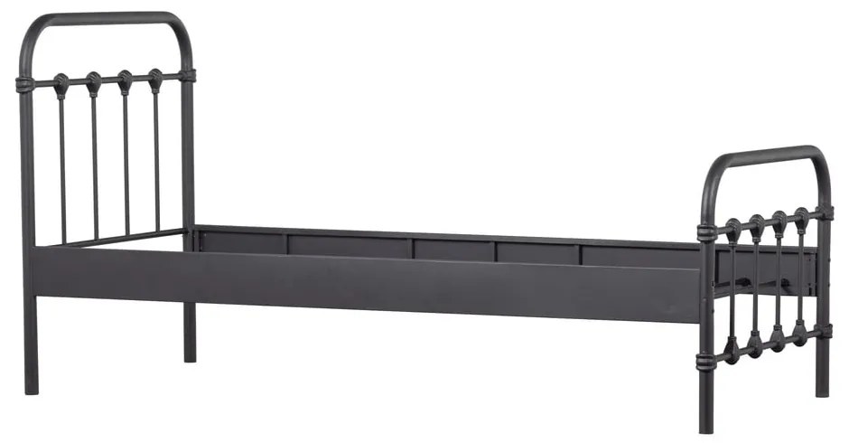 Черно единично легло с решетка 90x200 cm Moos - WOOOD