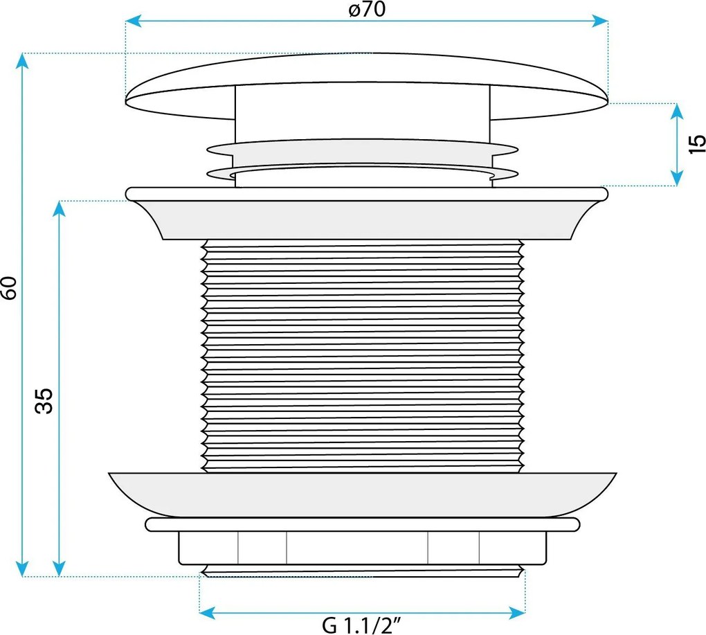 Вана Изпускателен клапан Rea Chrome