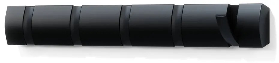 Черна стенна закачалка от тополово дърво Flip - Umbra