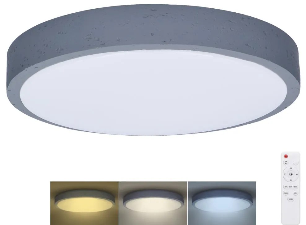 Solight WO8002 - LED Димируема лампа GREY LED/60W/230V 3000-6500K Ø 49 см + д.у.