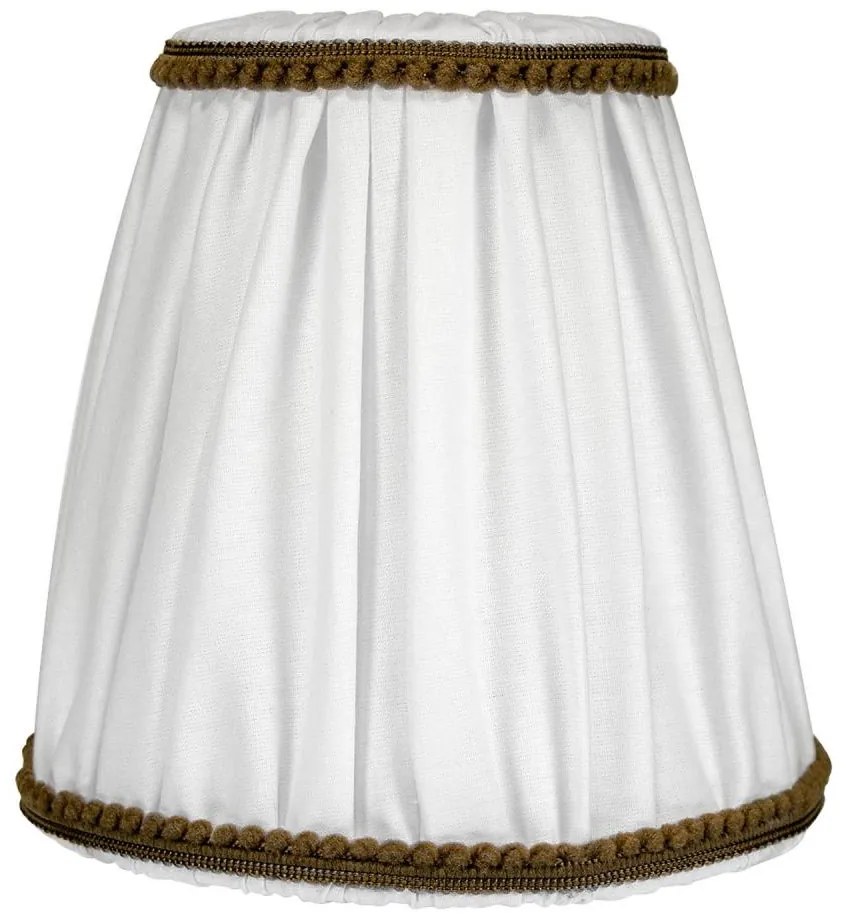 Duolla - Абажур за настолна и стояща лампа E27 пр. 15 см бяло/кафяво