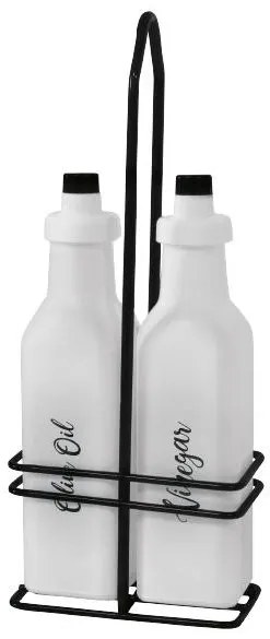 Horecano - Стъклен оливерник от 3 части на метална стойка VINTAGE-(HC-32123)