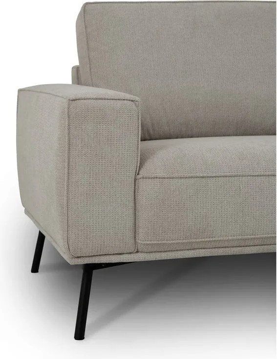 Сиво-бежов шенилов ъглов диван (десен ъгъл/L форма) Amsterdam – Scandic