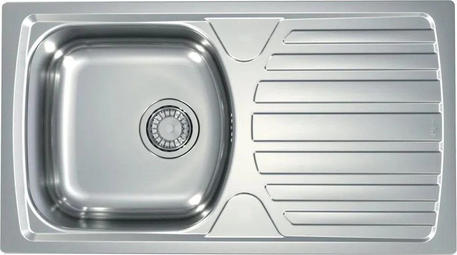 ALVEUS 1136539 - Кухненска мивка BASIC 78x43,5 cm инокс/сатен, с голям отвор за отпадна вода