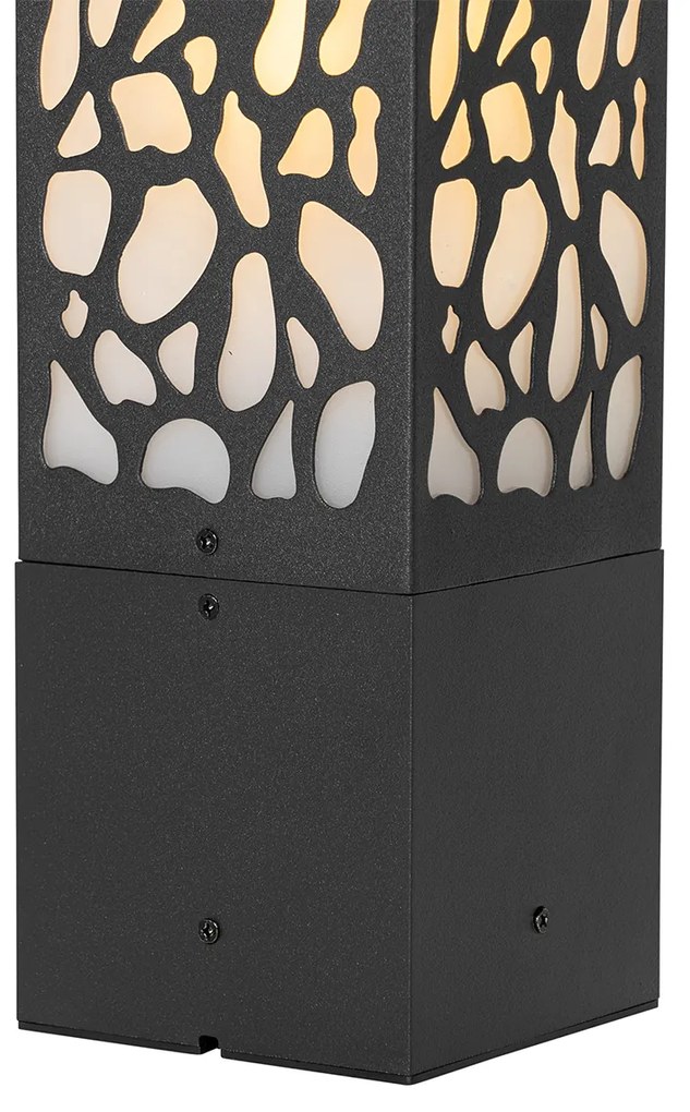 Модерен външен стълб черен 40 см IP44 - Nicole