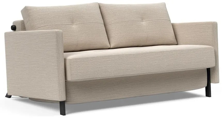 Бежов разтегателен диван с подлакътници , 140 см Cubed - Innovation