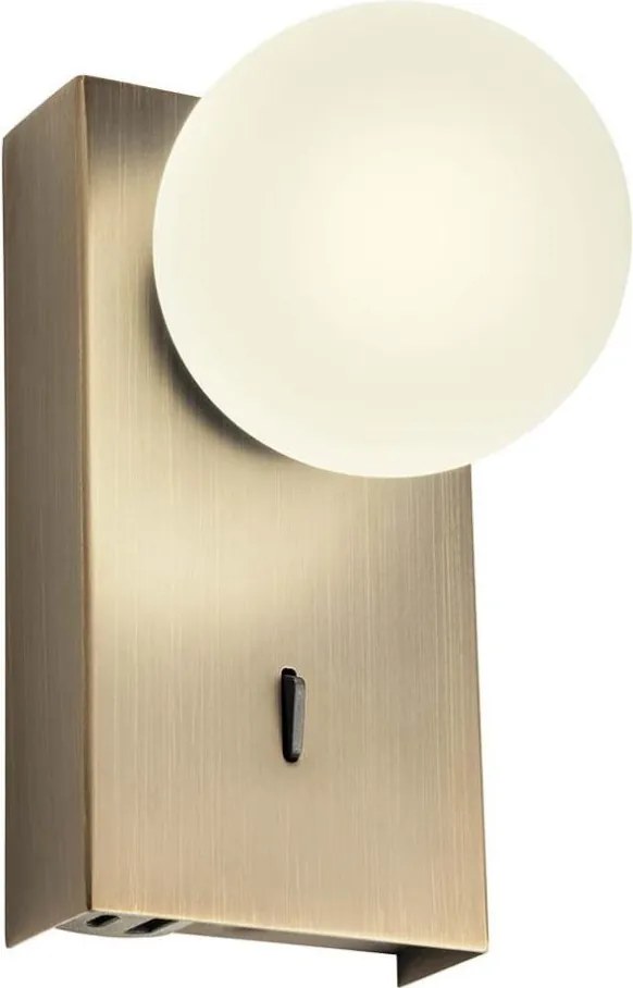 Redo 01-4658 - LED стенно осветително тяло NORMA LED/5W/230V CRI 90 USB бронзово