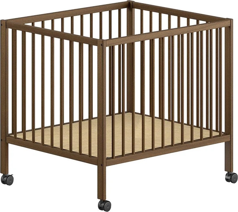 Кафява кошара за игра от масивен бук 95x75 cm Dino – Vipack