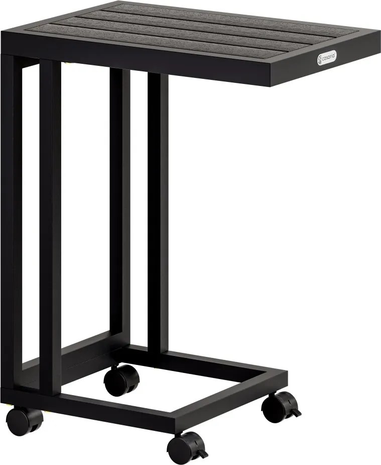 Странична масичка с WPC плоскост - 65,5 x 50 x 40 cm Сив