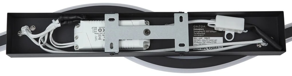 Дизайнерска стенна лампа черна с 3-степенно димиране 2-светлини - Bummy