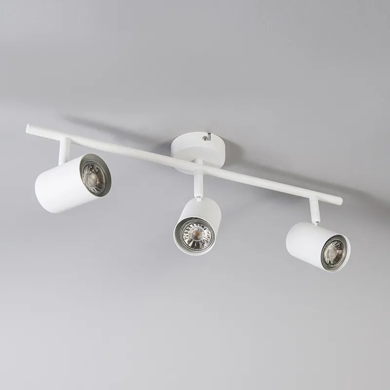 Модерен таванен прожектор бял 3-светлини регулируем - Jeana