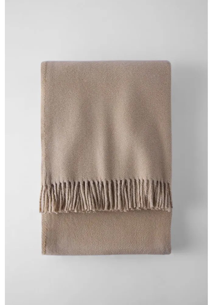 Кафяво одеяло със съдържание на памук Basics, 140 x 180 cm Plain - Euromant