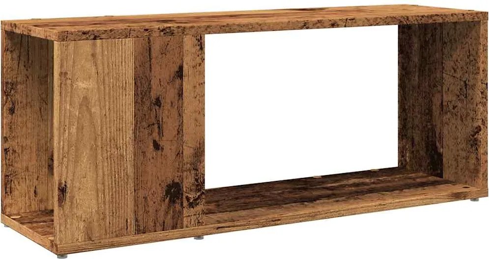856732 vidaXL ТВ шкаф Old Wood 80x24x32cm Инженерна дървесина