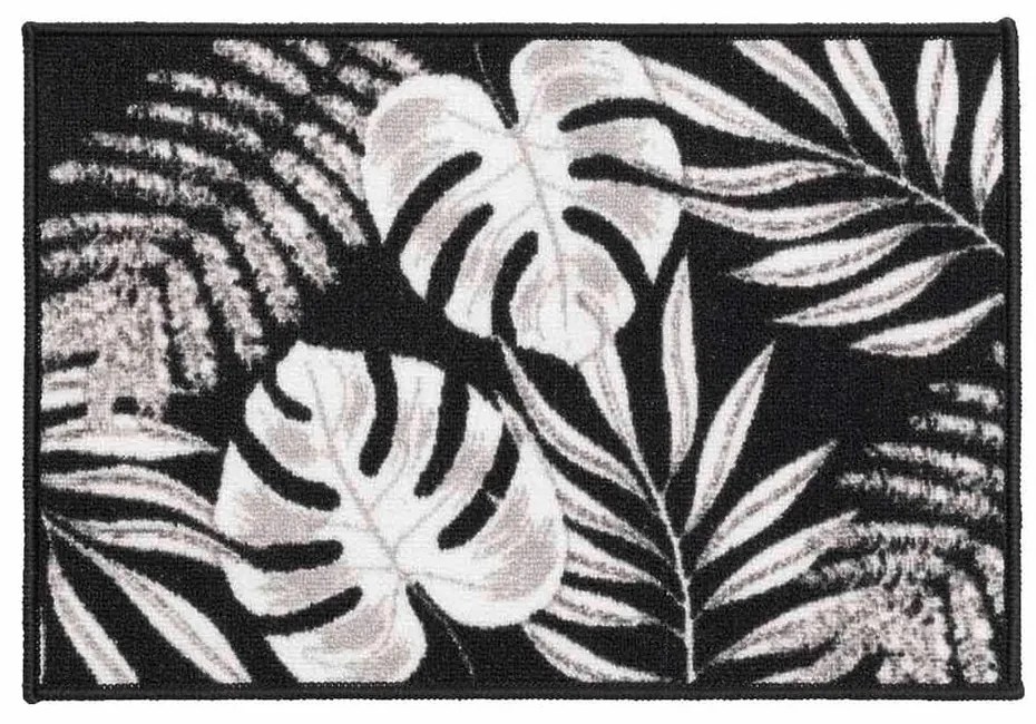 Черен килим подходящ за пране 40x60 cm Amber – douceur d'intérieur