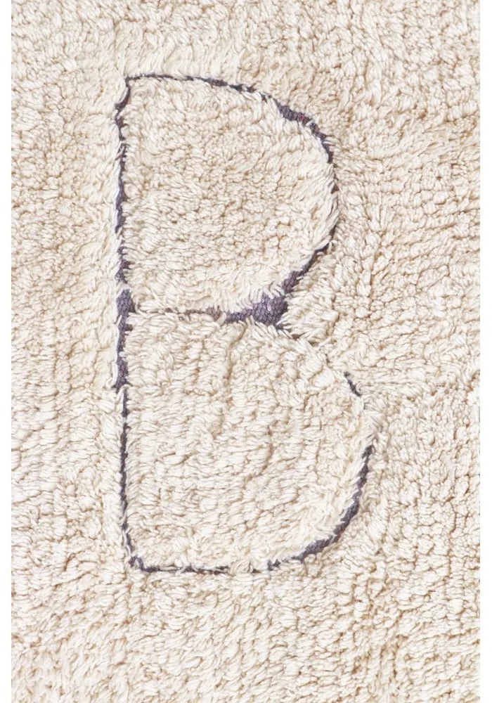 Кремав ръчно изработен памучен детски килим подходящ за пране 120x160 cm ABC – Lorena Canals