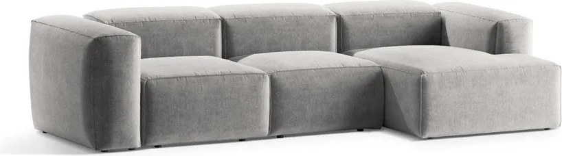 Светлосив ъглов диван (десен ъгъл) Bergamo – Cosmopolitan Design