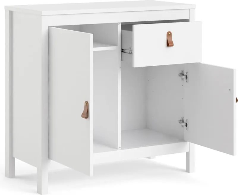 Бял нисък скрин 82x80 cm Madrid – Tvilum