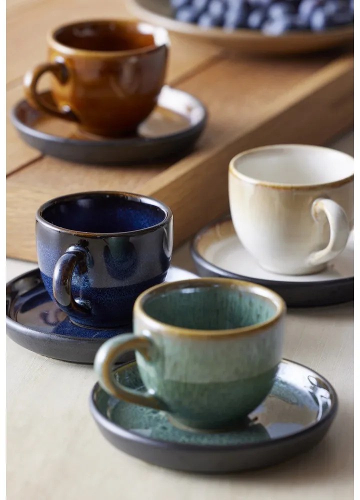 Черна/синя керамична чаша за еспресо 70 ml Gastro Dark Blue/Black – Bitz