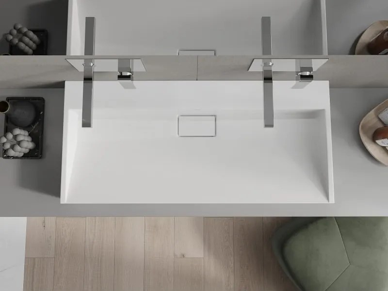 Mexen Ava плотско умивалник от композит B/O 100 x 46 cm, бял - 23011000