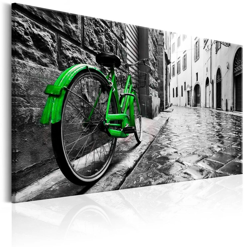 Печат върху платно - Vintage Green Bike 60x40