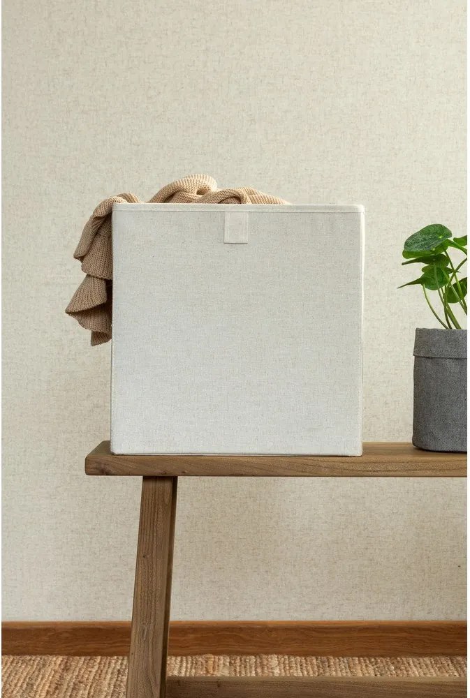 Бежова текстилна кутия за съхранение 32x31,5x31,5 cm Soft Storage Cube – Bigso