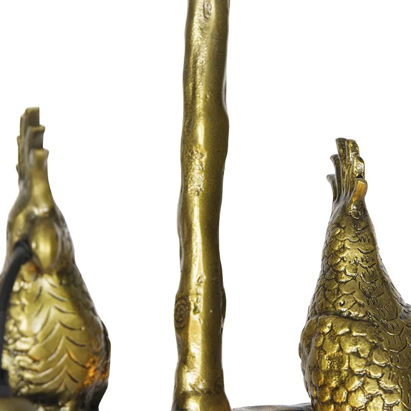 Винтидж таванна лампа месинг 2-светлина - Animal Parrot