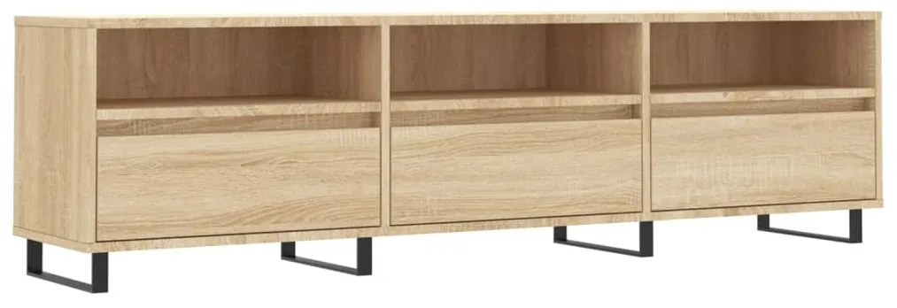 831303 vidaXL ТВ шкаф, сонома дъб, 150x30x44,5 см, инженерно дърво
