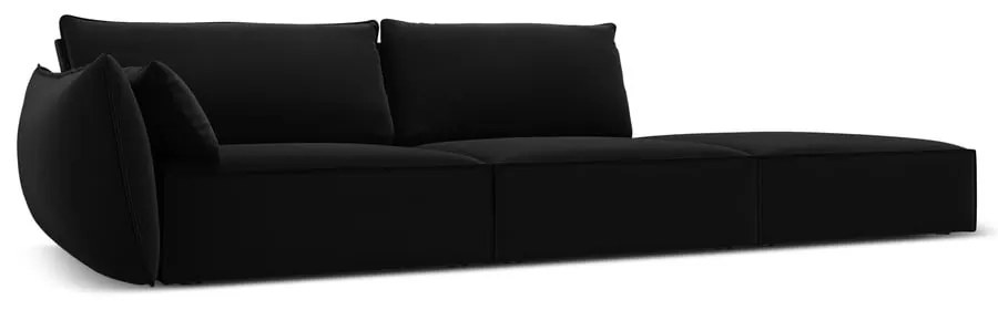 Черен кадифен диван ляв ъгъл 264 cm Vanda – Mazzini Sofas