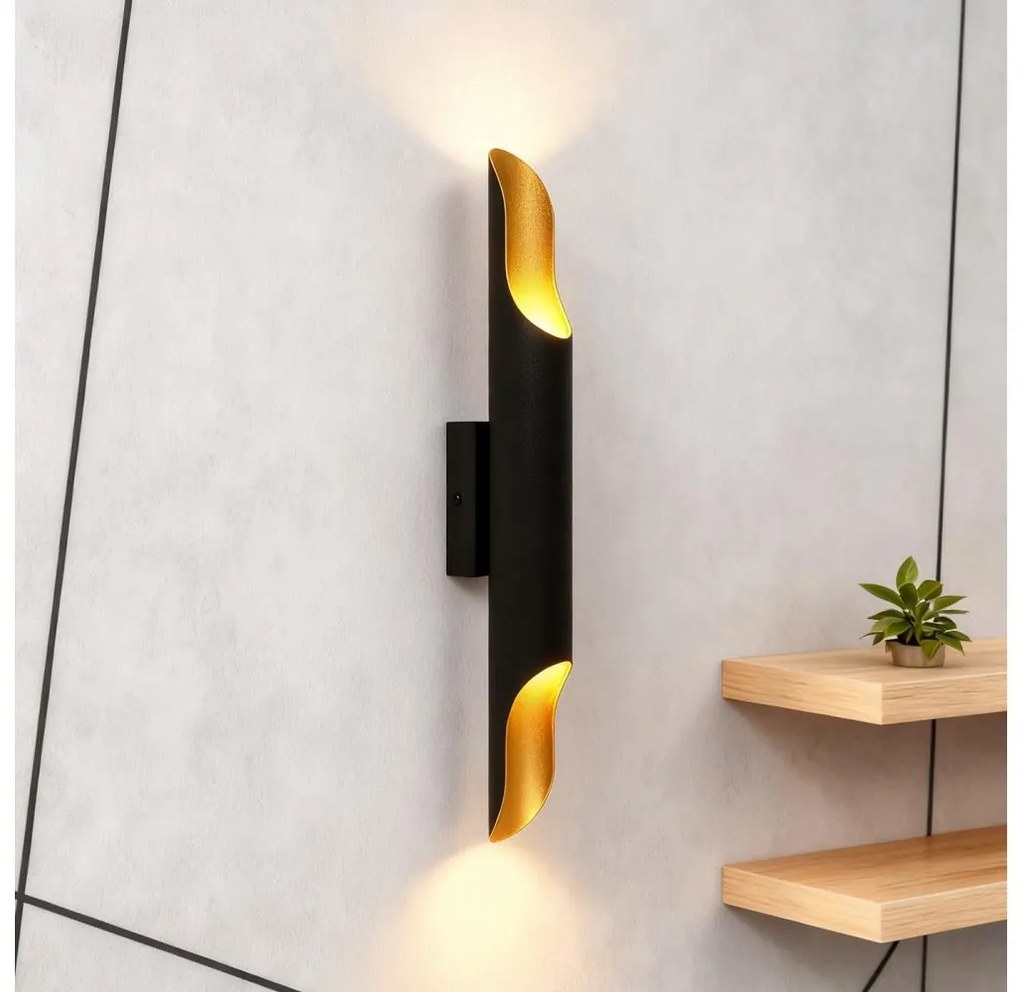 Brilagi - Стенно осветително тяло KALMAR 2xE27/40W/230V черно/бронзово