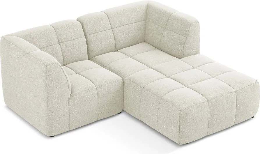 Бежов ъглов диван от прежда с примки от букле (десен ъгъл) Aloha – Makamii