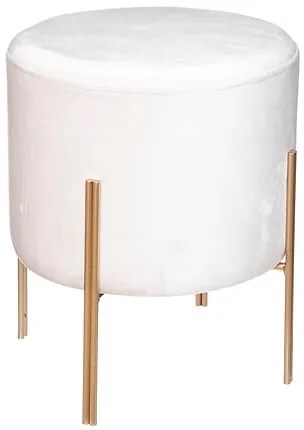 Табуретка atmosphera Living, Кадифе - Слонова кост