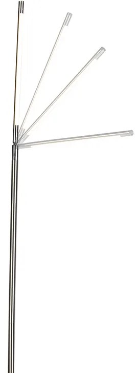 Модерна подова лампа стомана с LED - Berdien