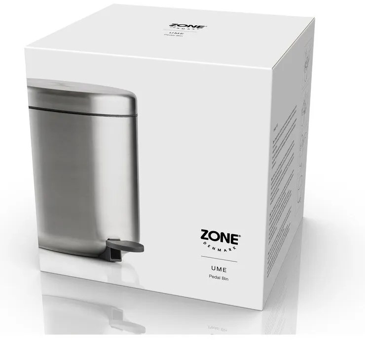 Кошче за боклук с педал от неръждаема стомана в матово сребрист цвят 4 l Ume – Zone