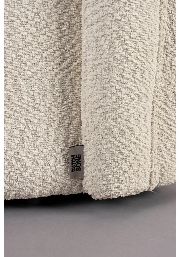 Кремаво въртящо се кресло от букле Seina – Dutchbone