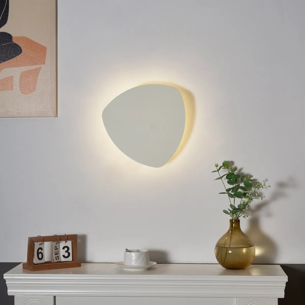 Дизайнерска стенна лампа бежова органична 32 см 2 светлини - Pulley