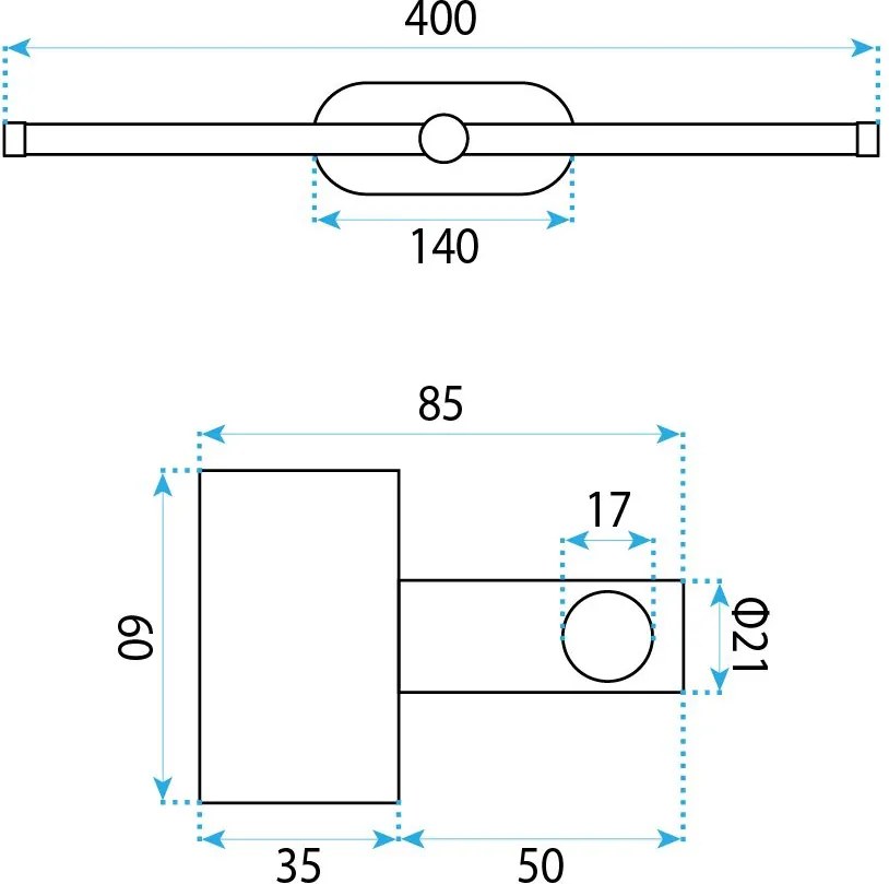 LED аплик за баня APP1889-1W 40 cm GOLD