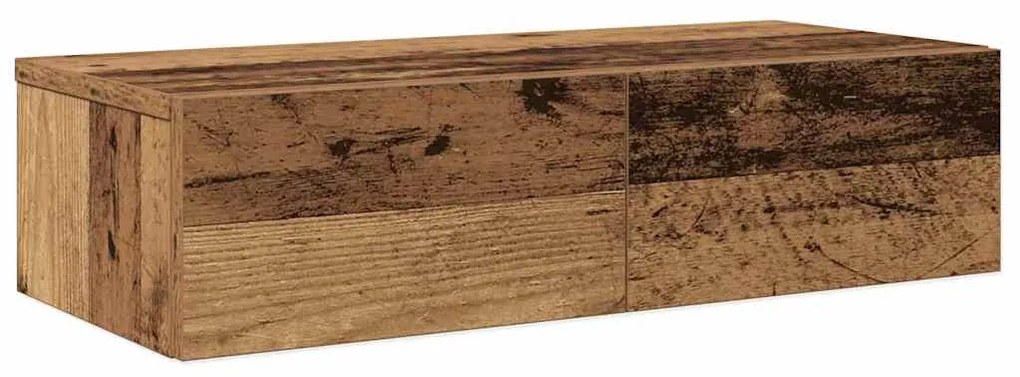859975 vidaXL Стенен рафт с чекмеджета 60x26,5x15 см инженерно дърво